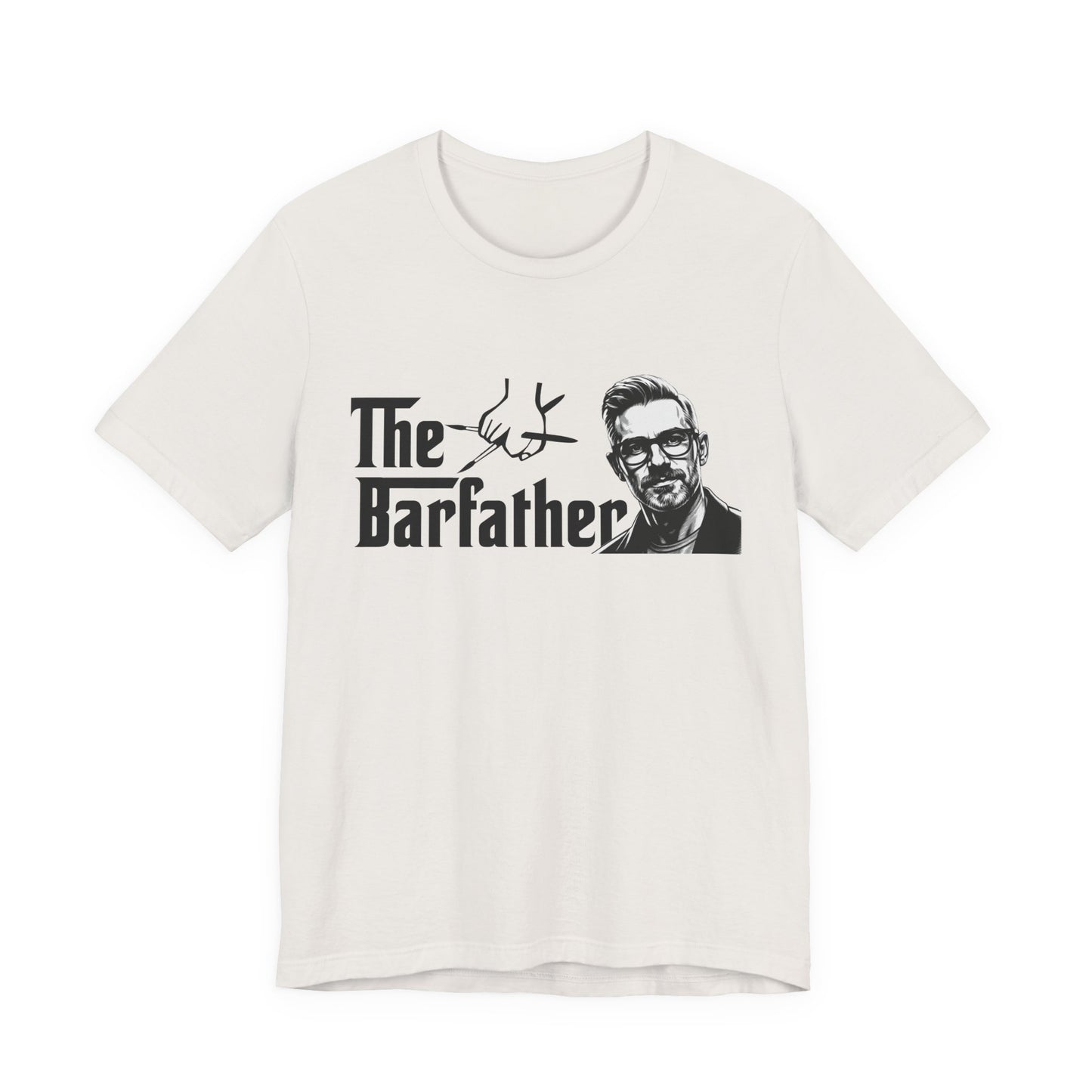 The Barfather T-Shirt, Funny Gift for Bartenders, Unique Father's Day Tee, Unisex Short Sleeve, Craft Cocktail Enthusiast Apparel