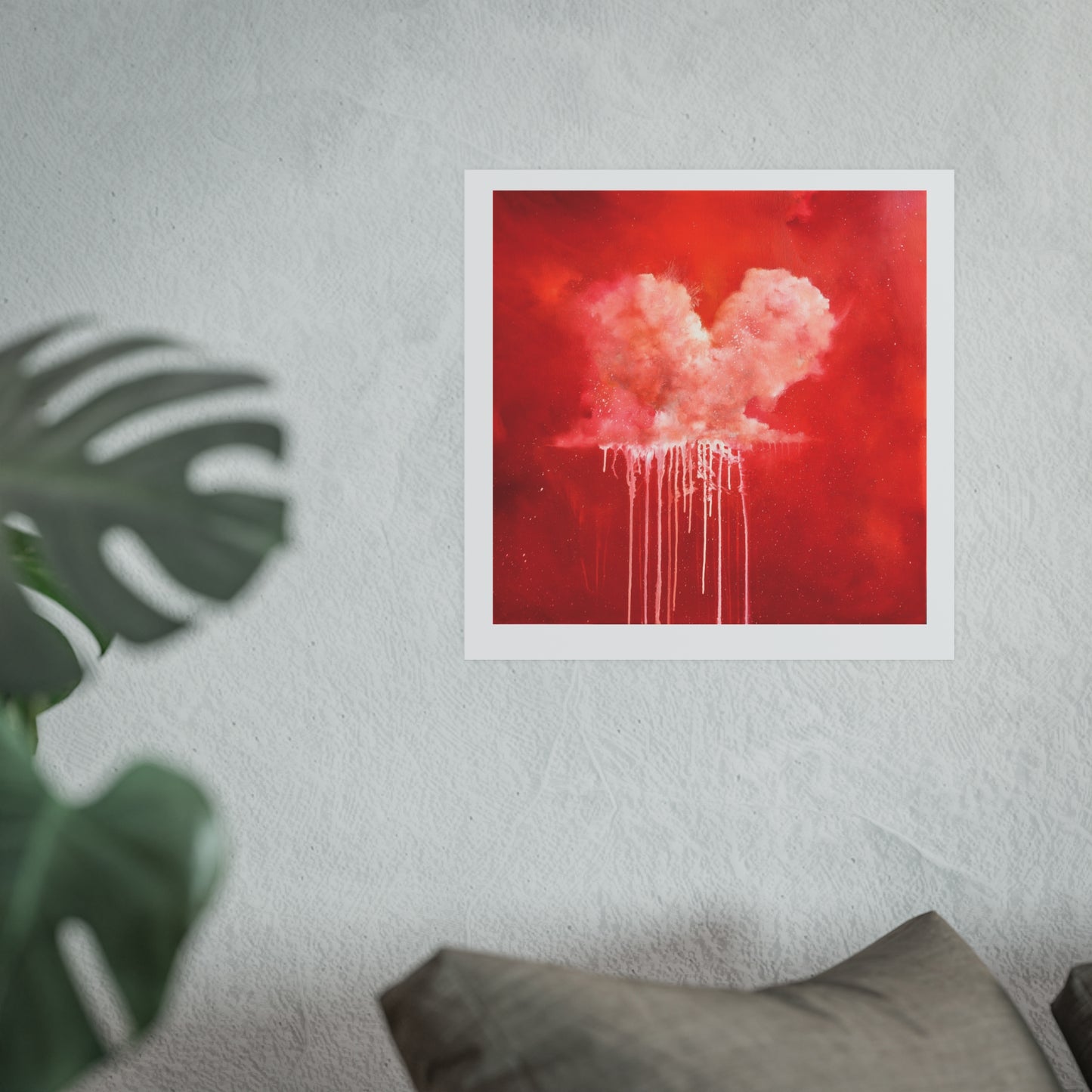 Romantic Heart Art Print, Wall Decor for Valentine's Day, Bedroom, Living Room, Gift for Her, Love Theme Poster