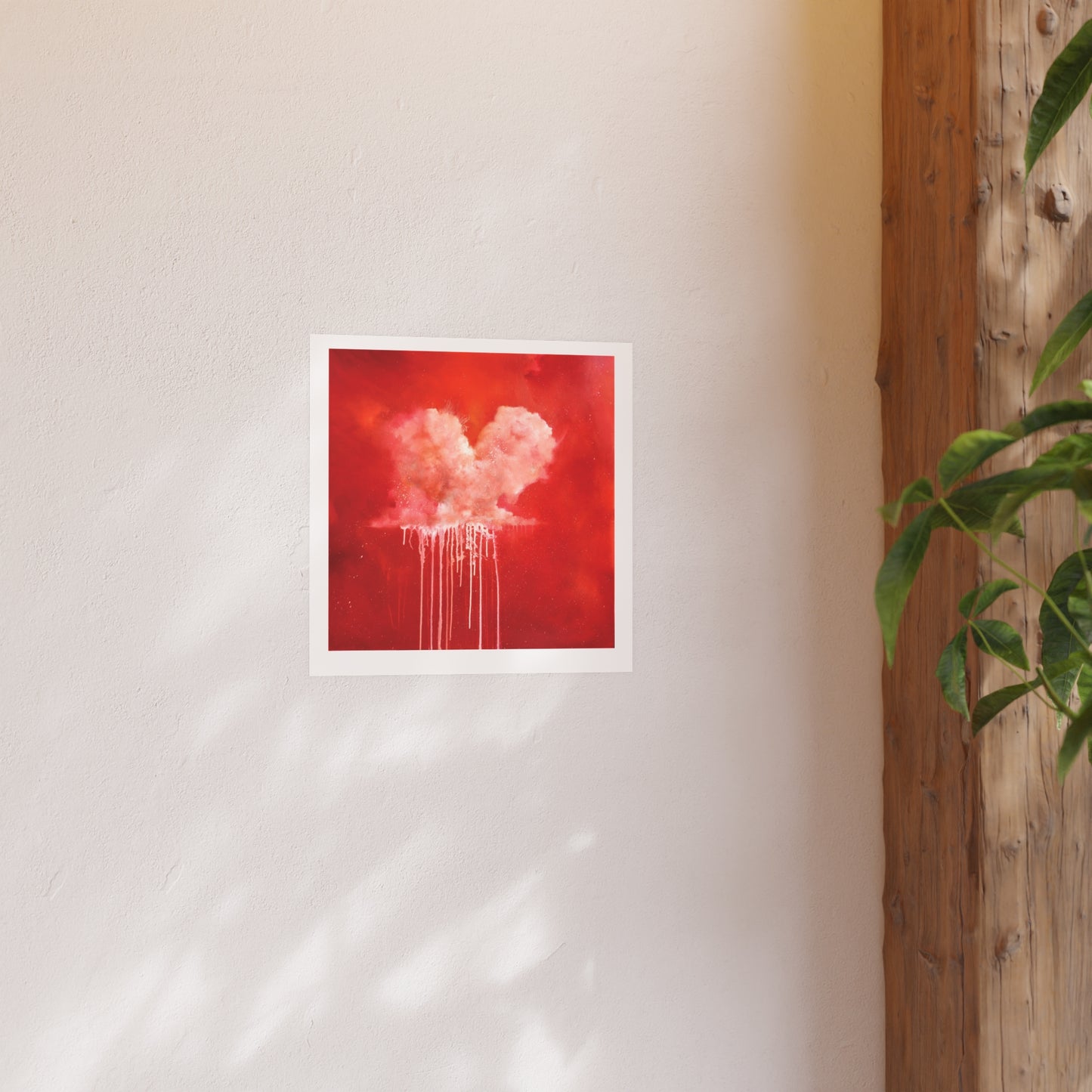 Romantic Heart Art Print, Wall Decor for Valentine's Day, Bedroom, Living Room, Gift for Her, Love Theme Poster