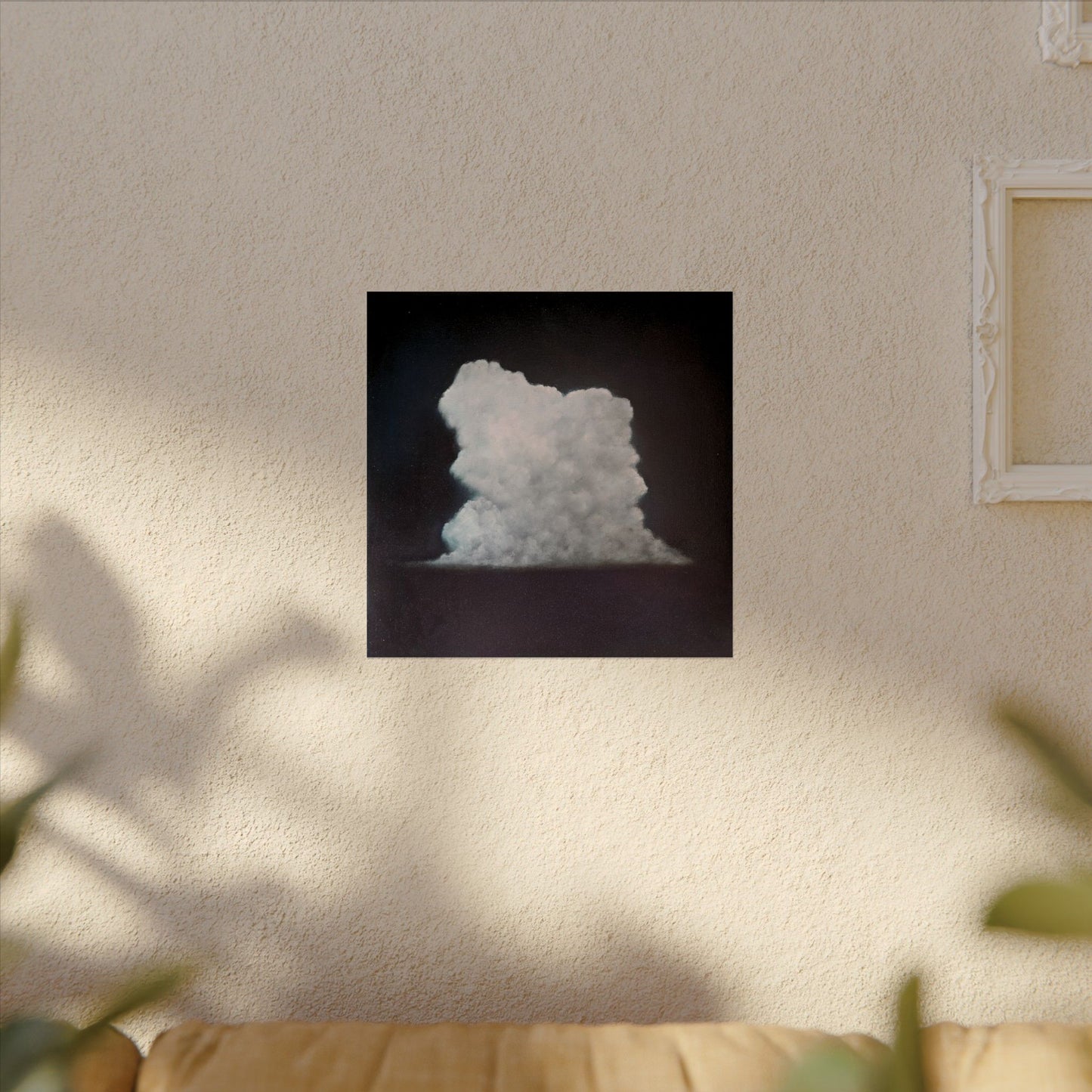 Cloud Watercolor Matte Poster — Textured Atmospheric Wall Art