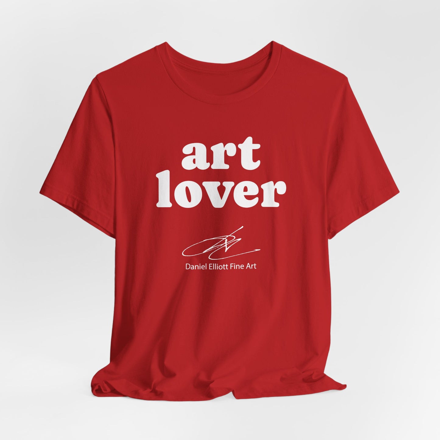 Art Lover Tee — Minimalist White Graphic T‑Shirt