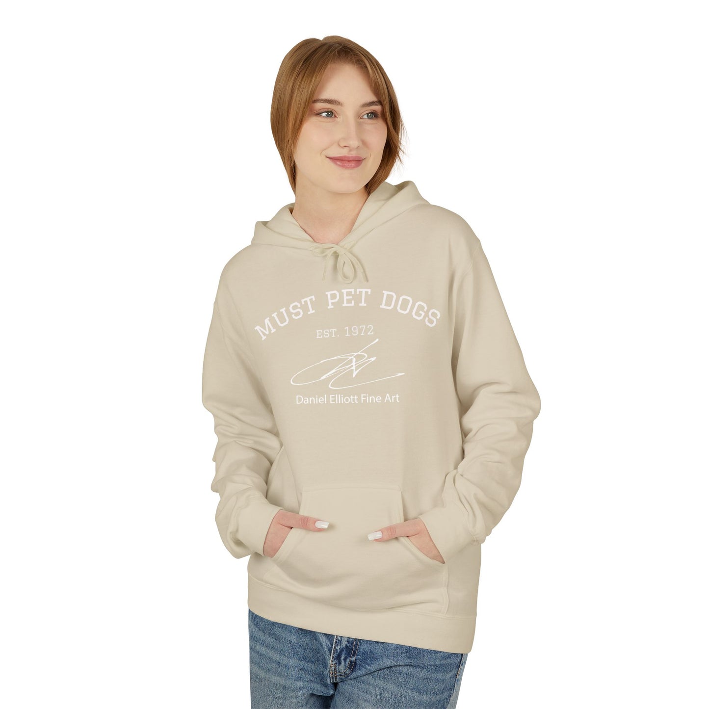 Hoodie - "Must Pet Dogs" Casual Graphic Hoodie | Dog Lover Pullover