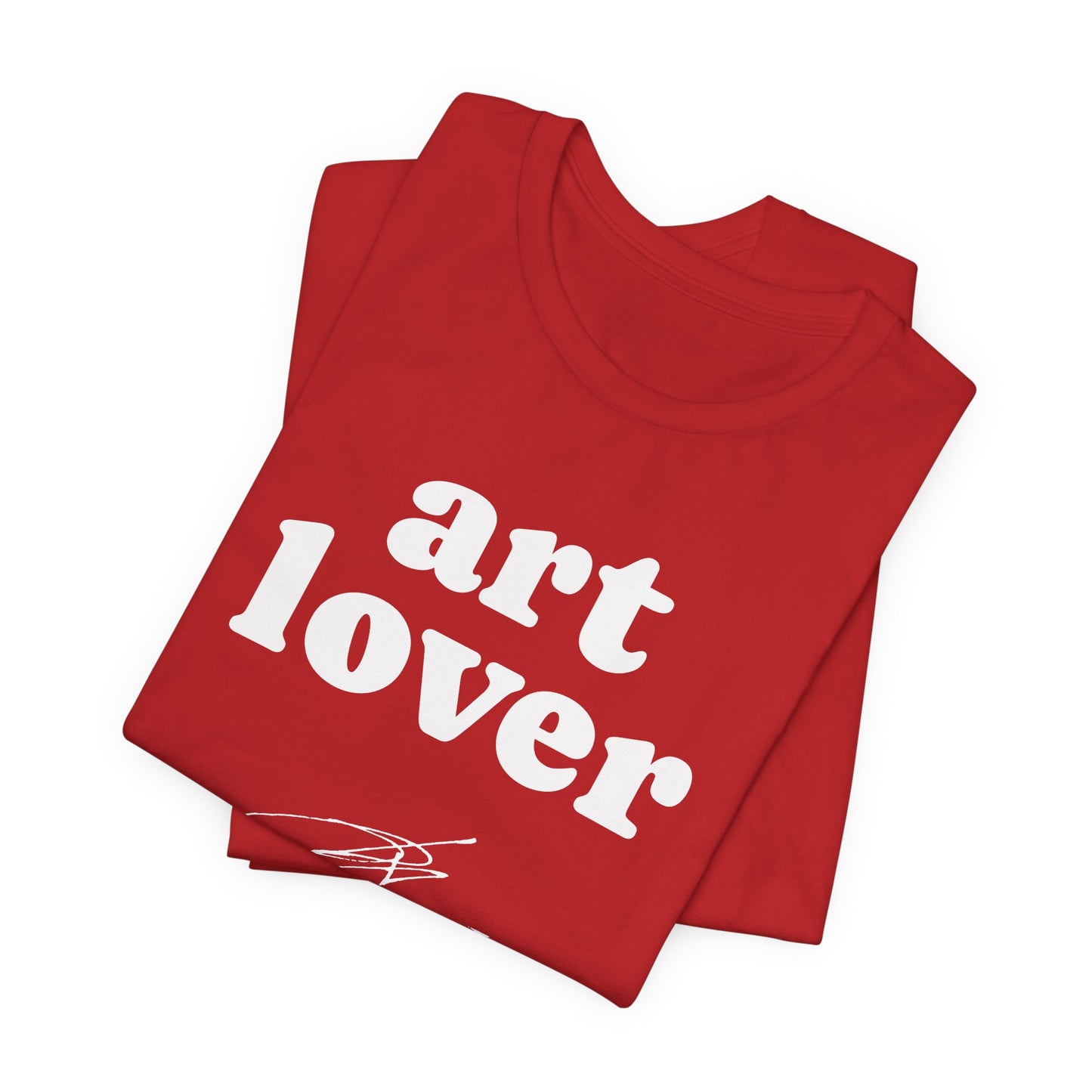 Art Lover Tee — Minimalist White Graphic T‑Shirt
