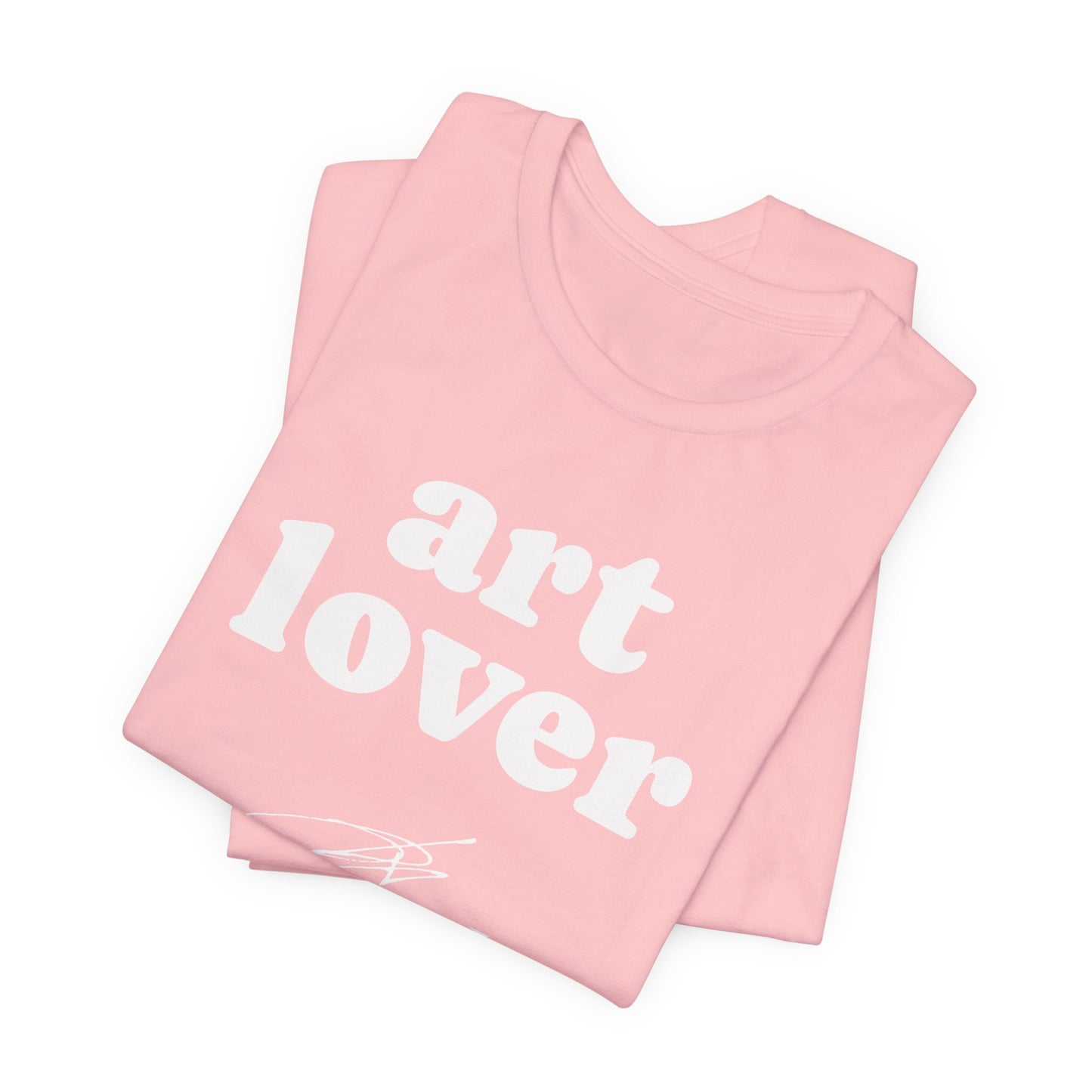 Art Lover Tee — Minimalist White Graphic T‑Shirt