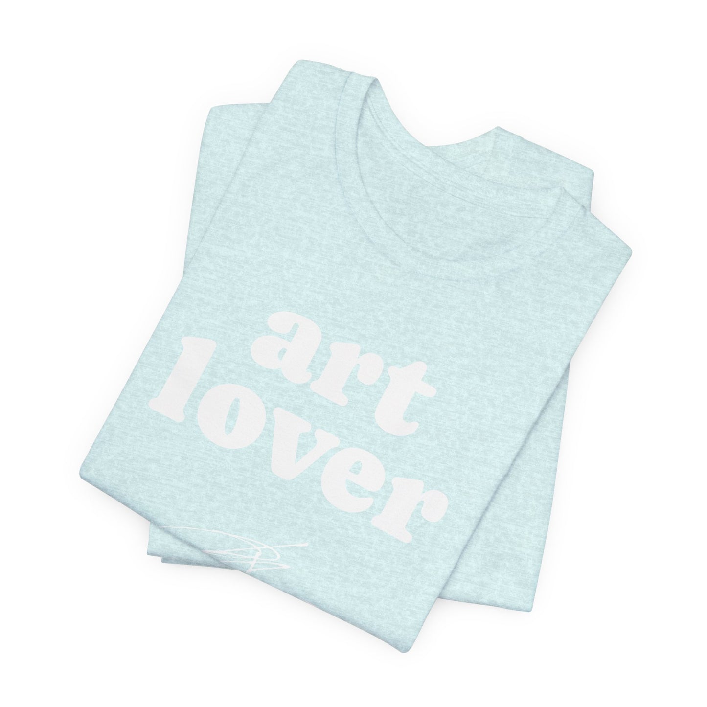 Art Lover Tee — Minimalist White Graphic T‑Shirt
