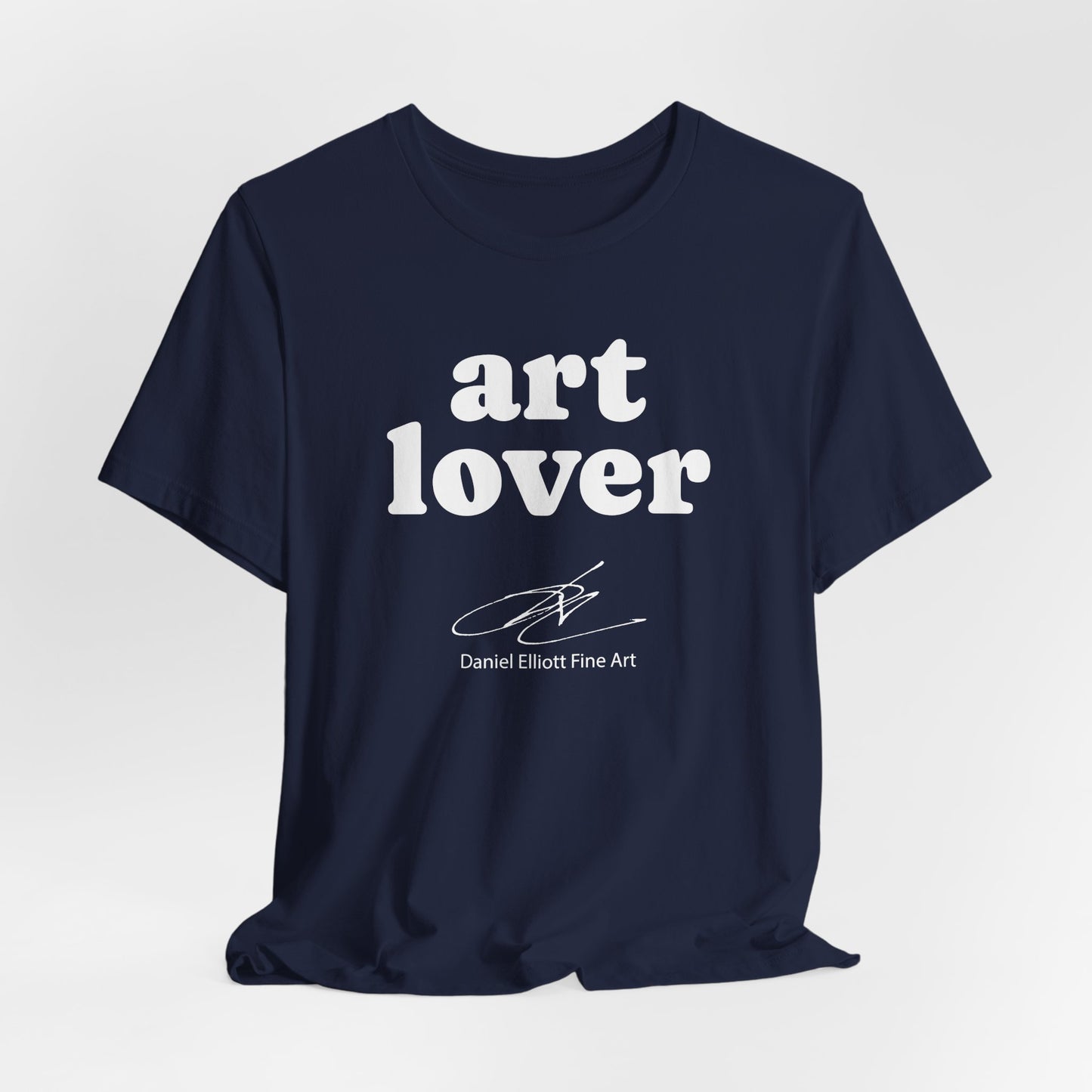 Art Lover Tee — Minimalist White Graphic T‑Shirt