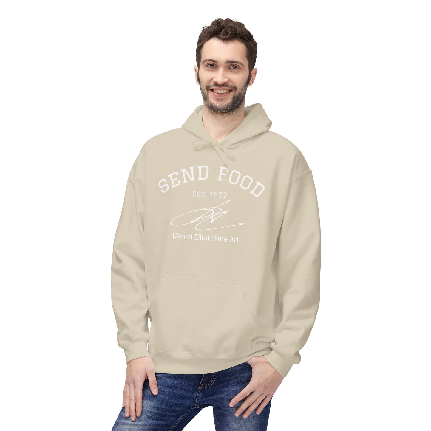Send Food Hoodie — Casual Graphic Pullover by Daniel Elliott Fine Art