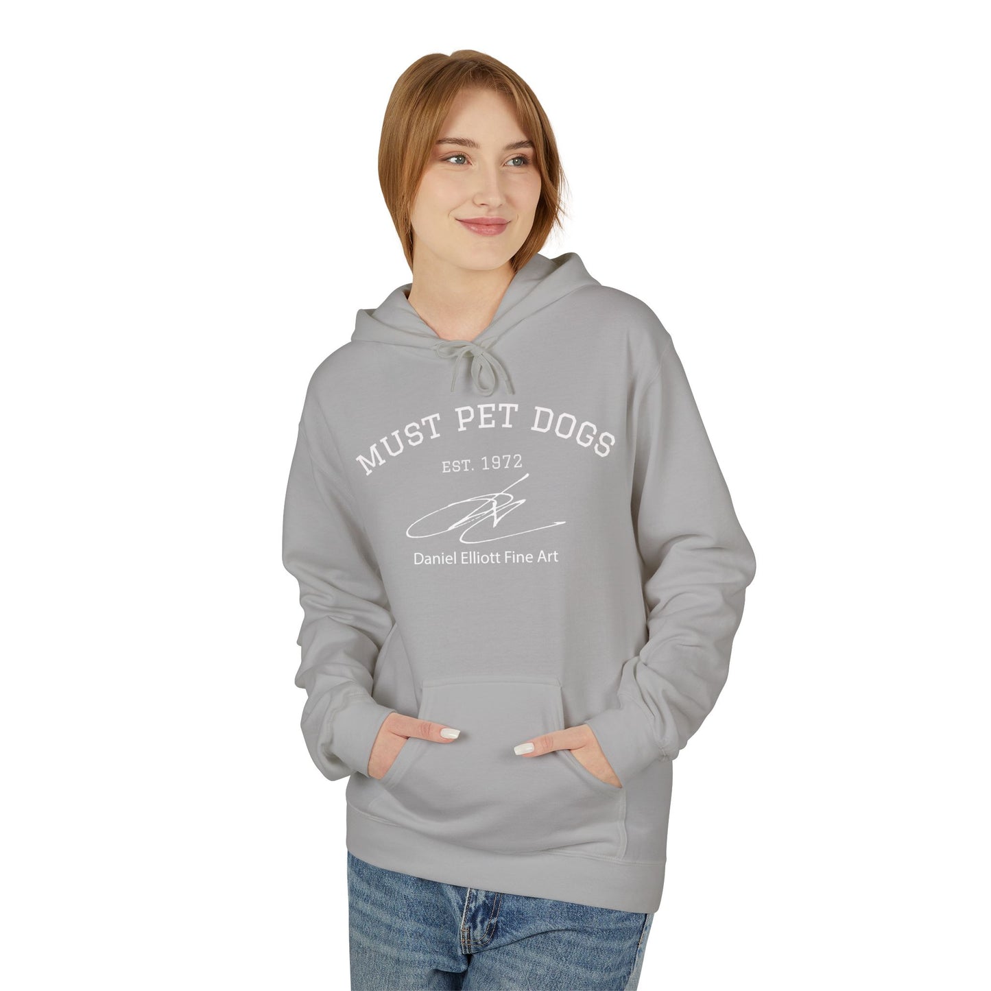 Hoodie - "Must Pet Dogs" Casual Graphic Hoodie | Dog Lover Pullover