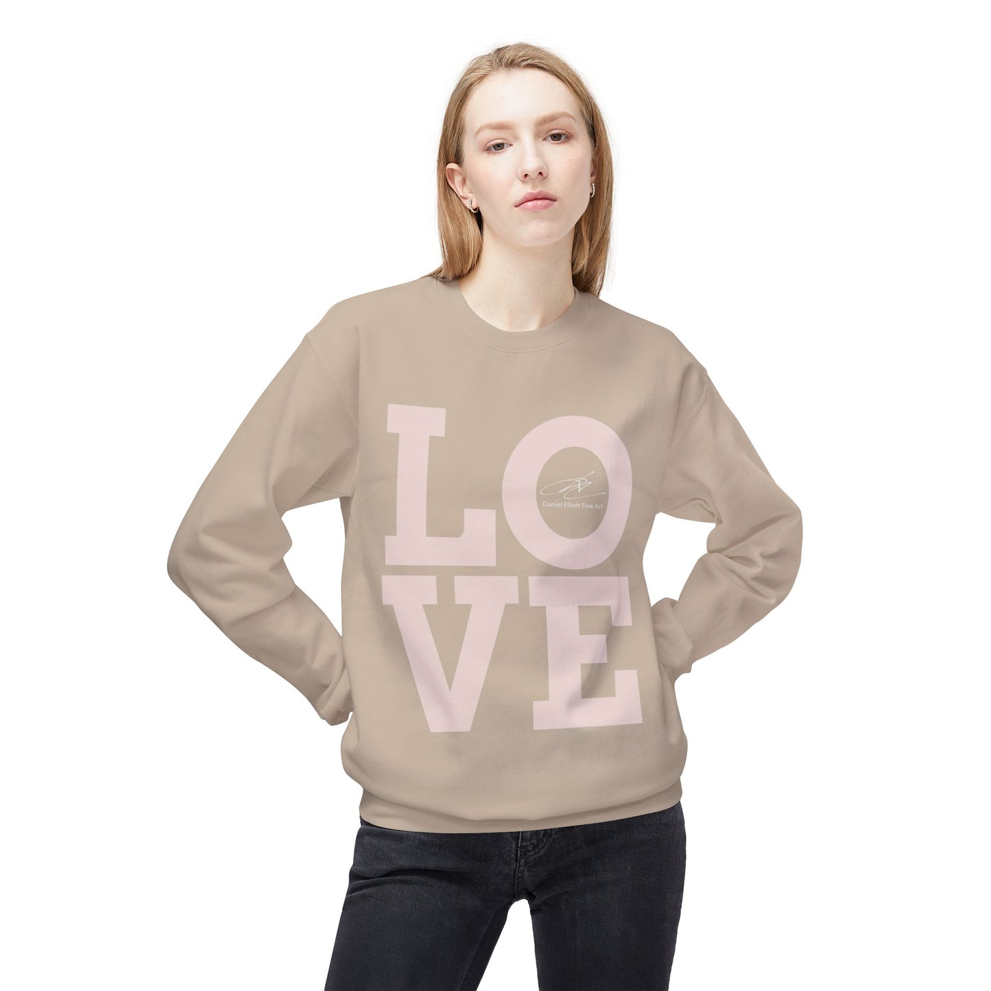 Love Block Letter Crewneck Sweatshirt