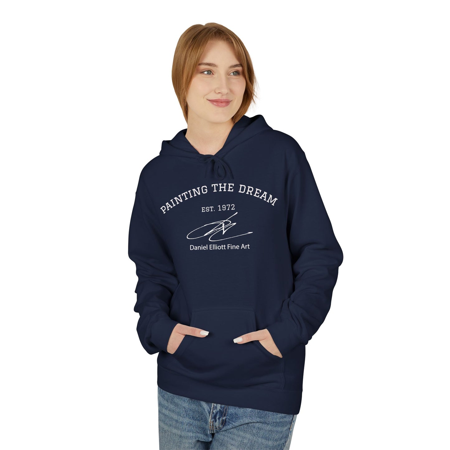 Painting the Dream Hoodie — Artist Studio Pullover with 'Painting the Dream' Text
