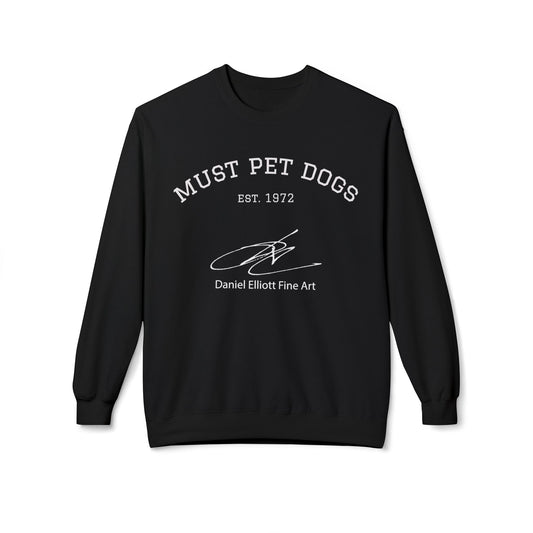 Must Pet Dogs Crewneck Sweatshirt — 'Must Pet Dogs' Graphic Crewneck