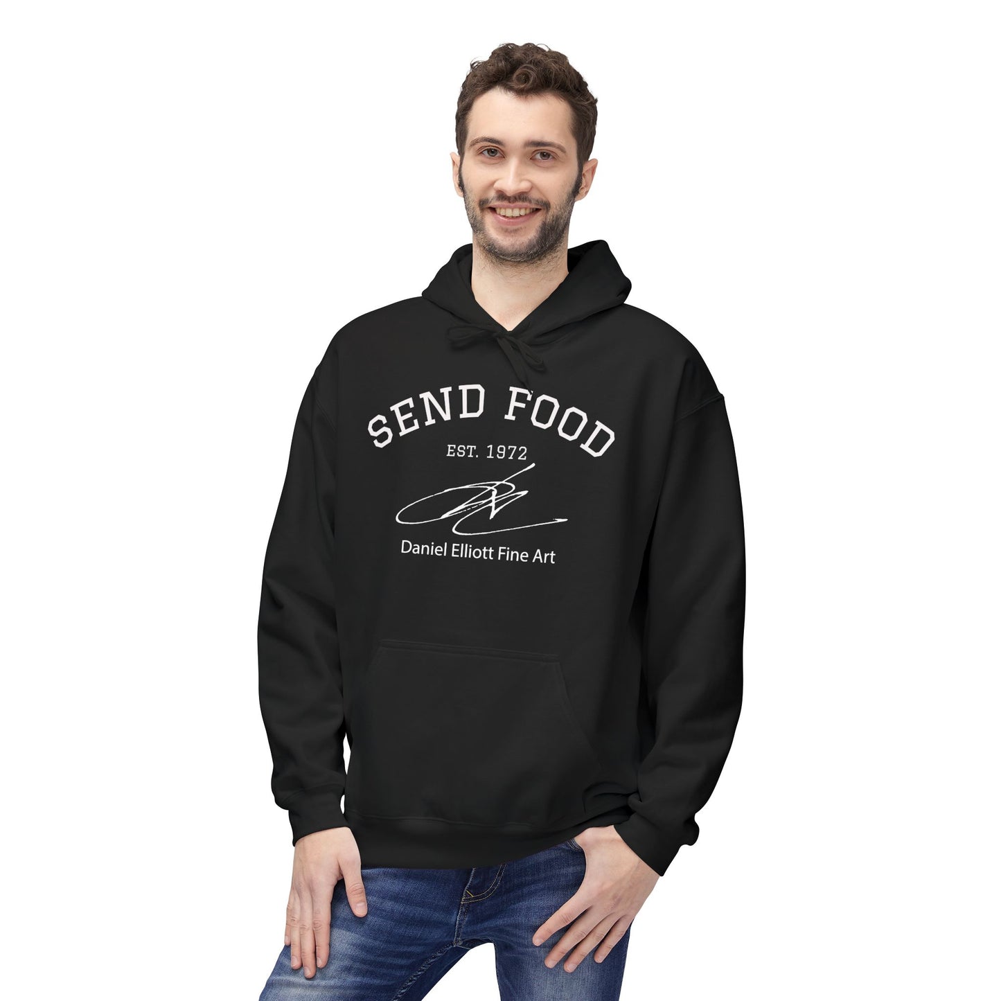 Send Food Hoodie — Casual Graphic Pullover by Daniel Elliott Fine Art