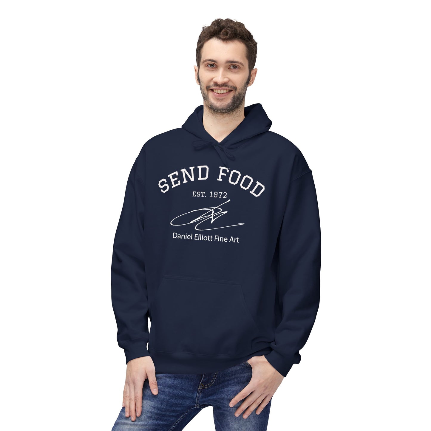 Send Food Hoodie — Casual Graphic Pullover by Daniel Elliott Fine Art