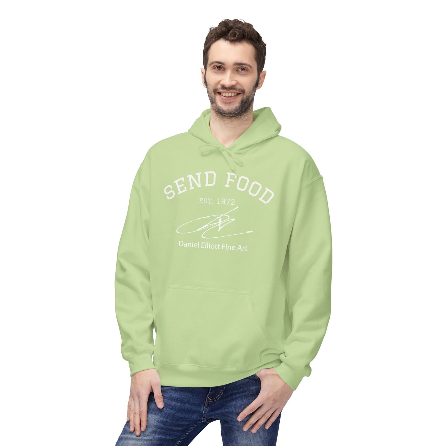 Send Food Hoodie — Casual Graphic Pullover by Daniel Elliott Fine Art