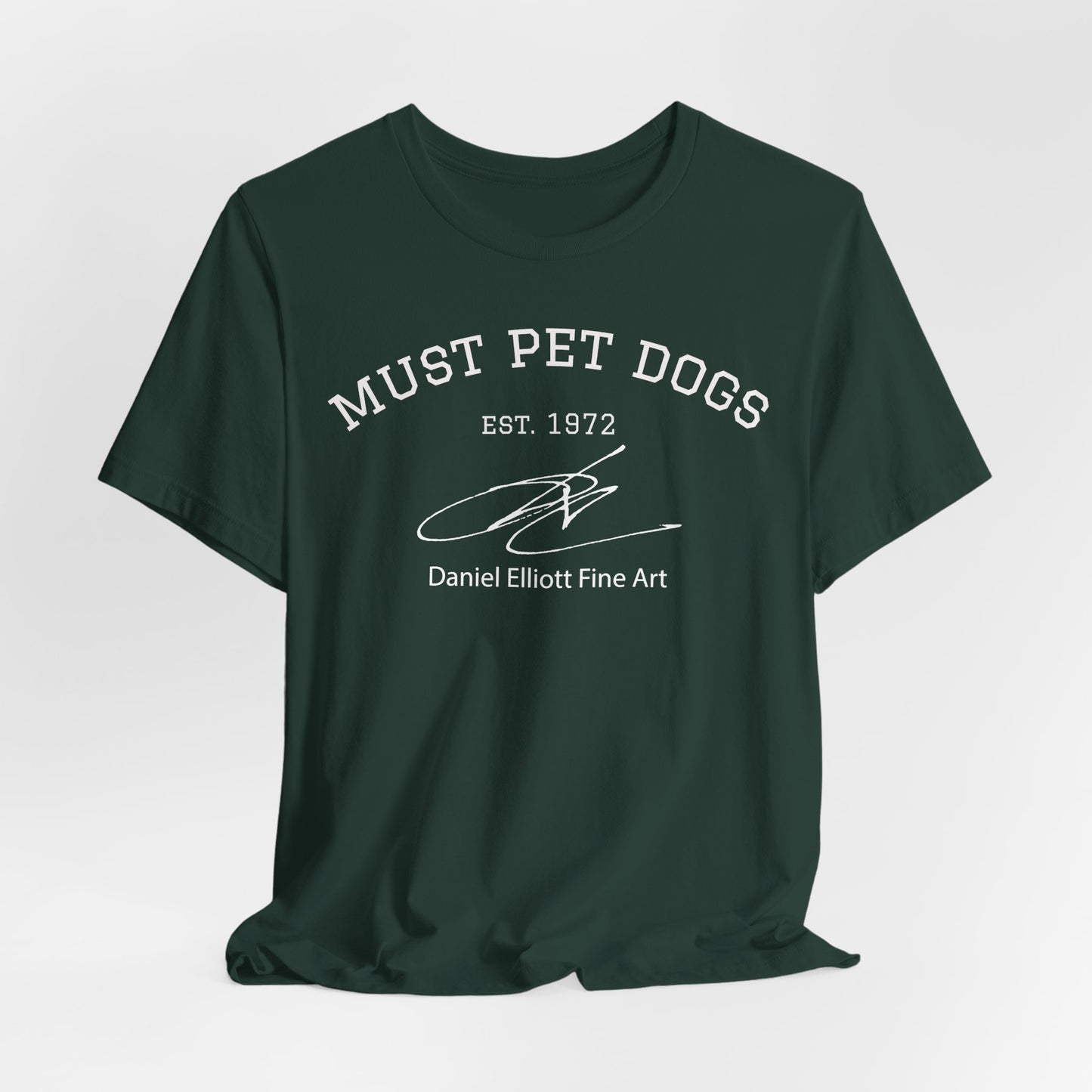 Must Pet Dogs T-Shirt – Dog Lover Graphic Tee (Daniel Elliott Fine Art)