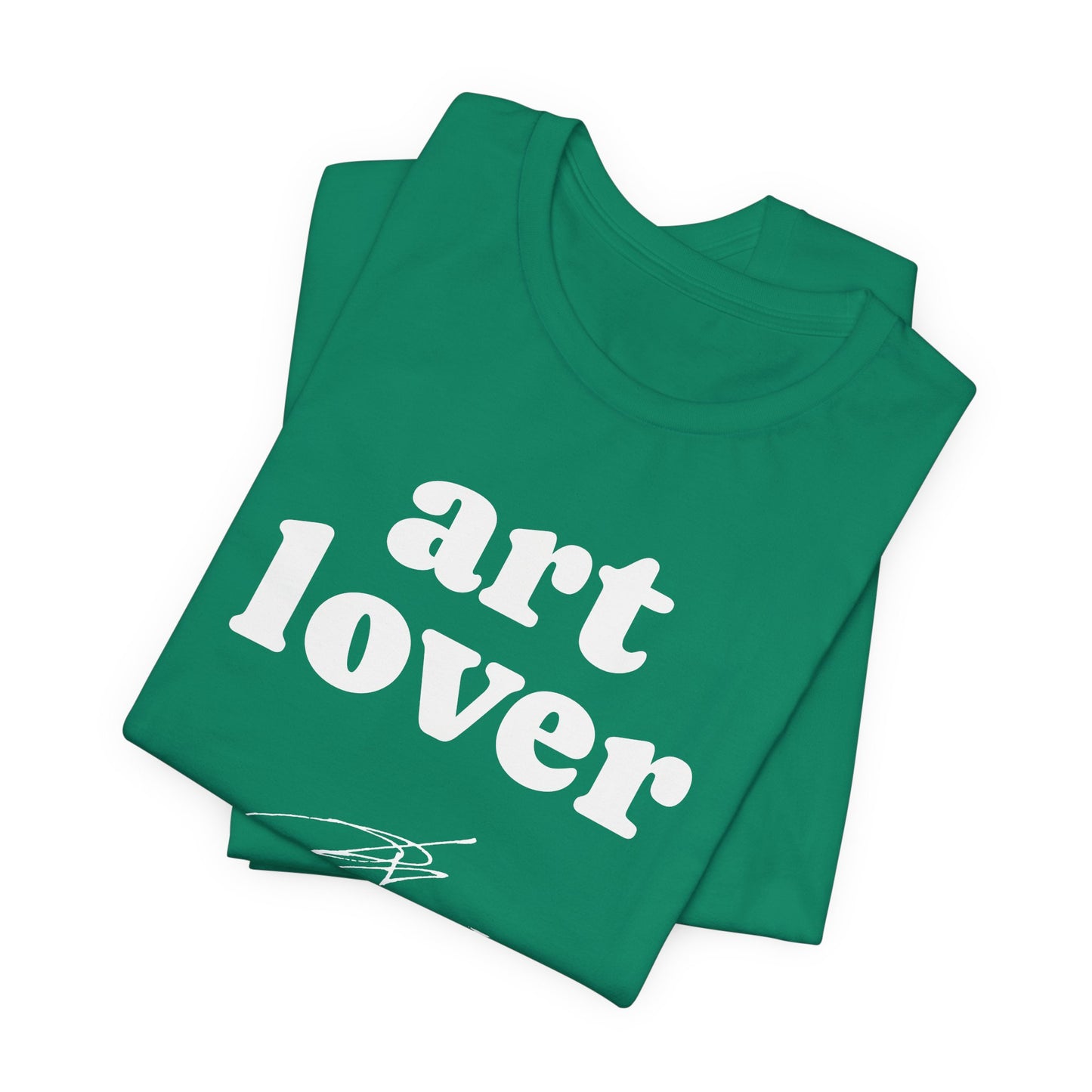 Art Lover Tee — Minimalist White Graphic T‑Shirt