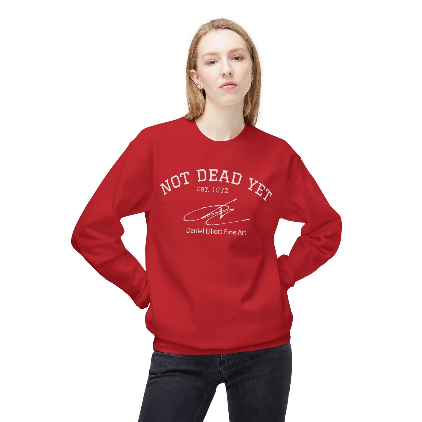 Not Dead Yet Crewneck Sweatshirt — Vintage 'Est. 1972' Casual Graphic Pullover
