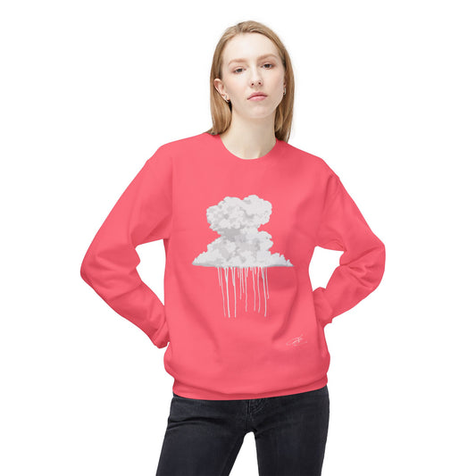 Crewneck Sweatshirt — Dripping Cloud Graphic Pullover