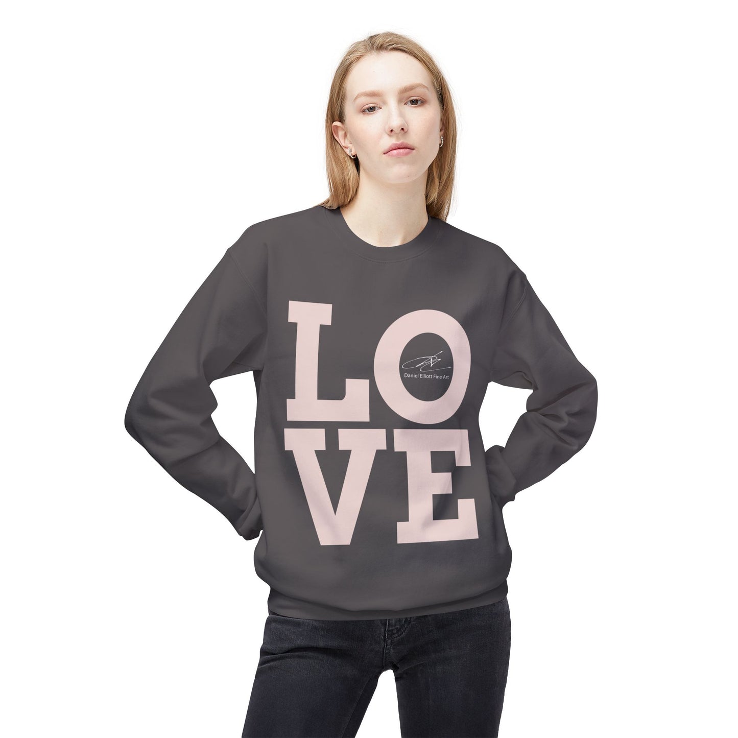 Love Block Letter Crewneck Sweatshirt