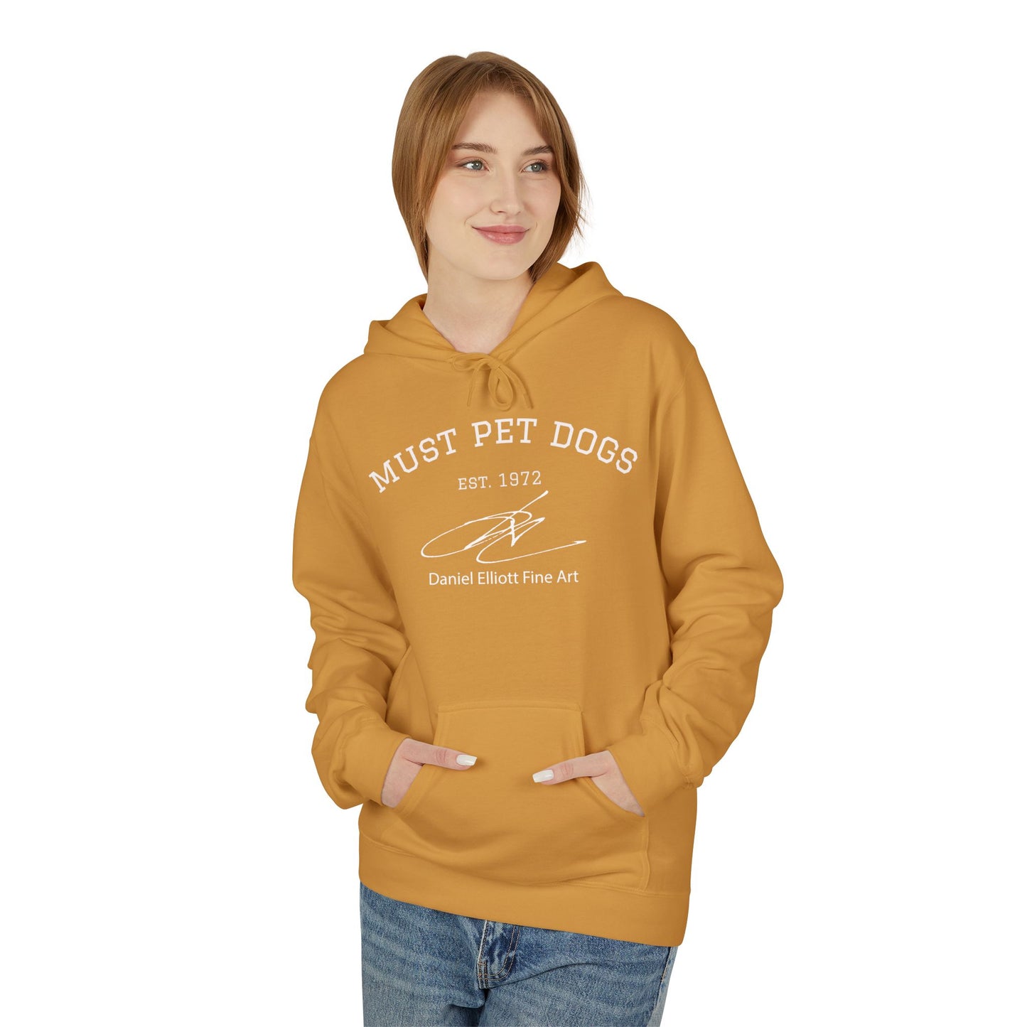 Hoodie - "Must Pet Dogs" Casual Graphic Hoodie | Dog Lover Pullover