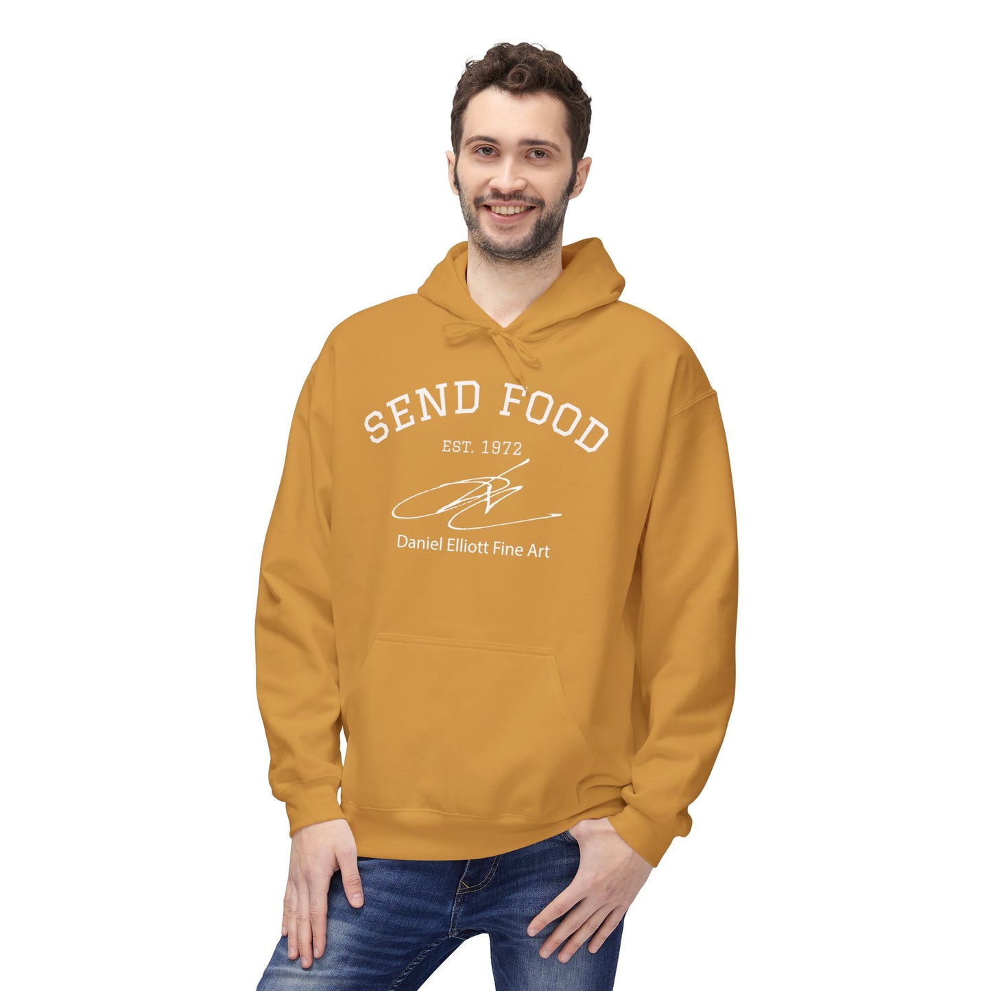 Send Food Hoodie — Casual Graphic Pullover by Daniel Elliott Fine Art