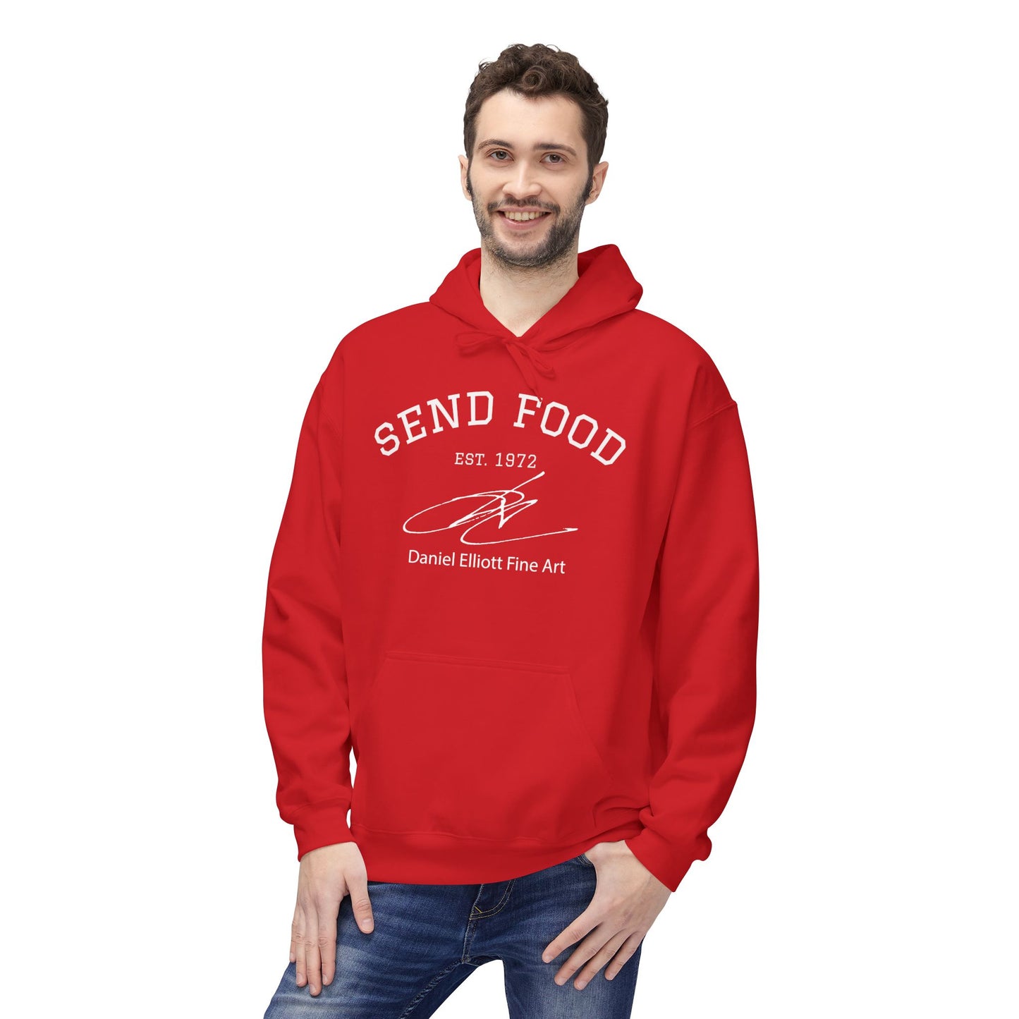 Send Food Hoodie — Casual Graphic Pullover by Daniel Elliott Fine Art