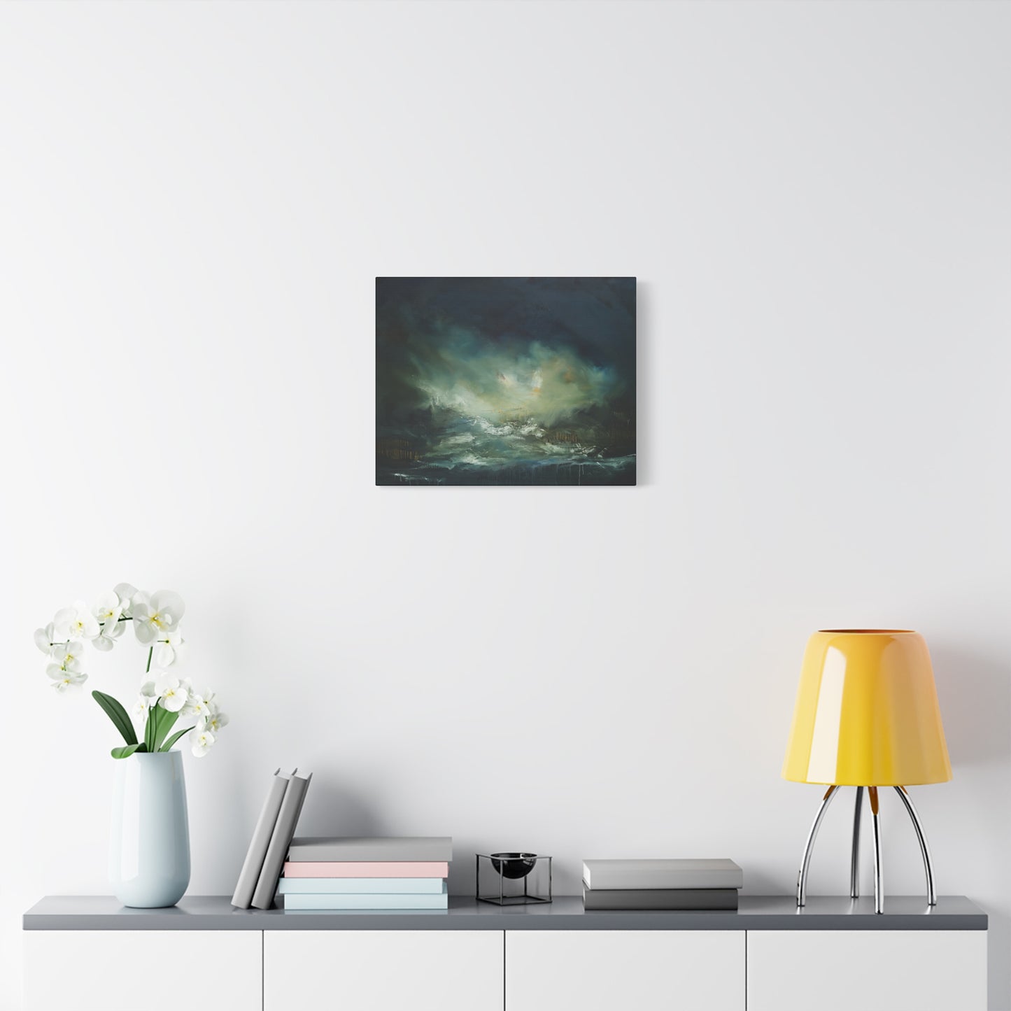 Emergence of Quiet Matte Canvas Print — Moody Seascape Wall Art (Stretched 1.25")