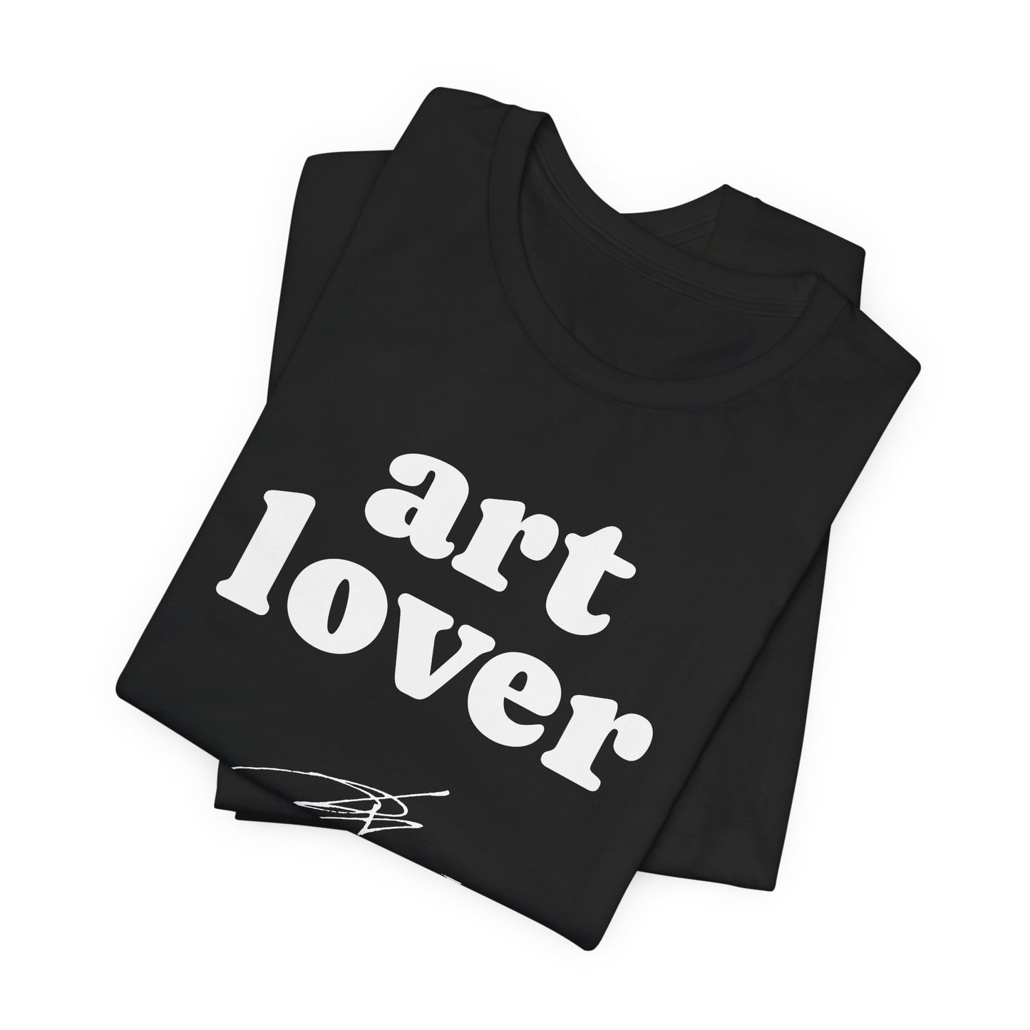 Art Lover Tee — Minimalist White Graphic T‑Shirt
