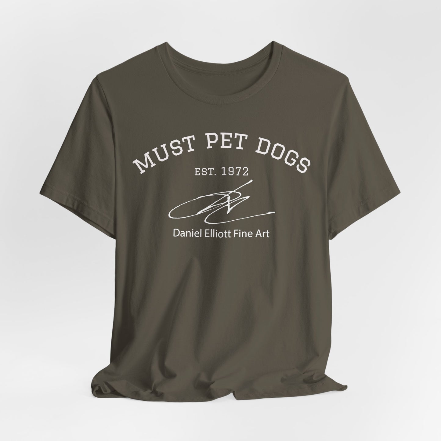 Must Pet Dogs T-Shirt – Dog Lover Graphic Tee (Daniel Elliott Fine Art)