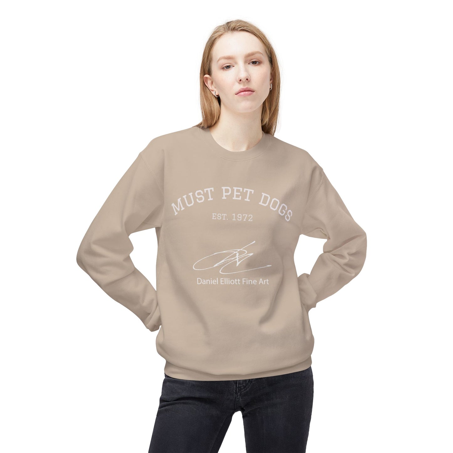 Must Pet Dogs Crewneck Sweatshirt — 'Must Pet Dogs' Graphic Crewneck