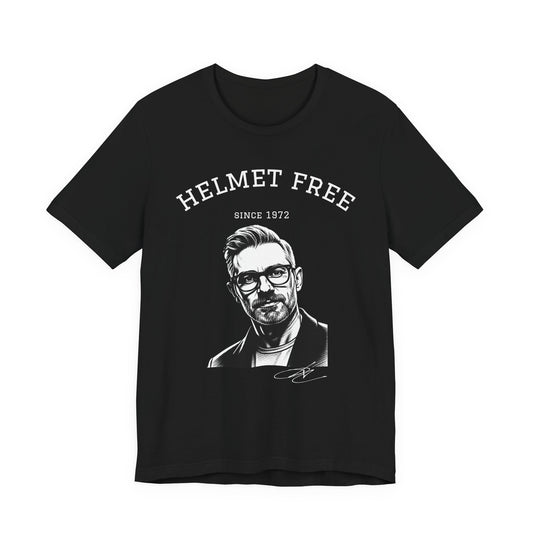 Helmet Free Tee — Retro Portrait 'Since 1972' Graphic T-Shirt