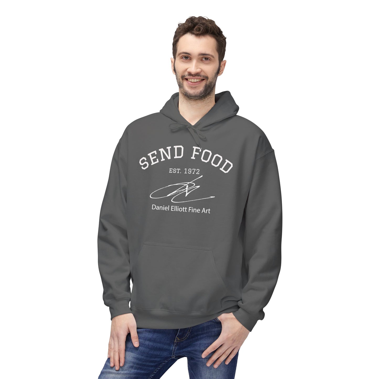Send Food Hoodie — Casual Graphic Pullover by Daniel Elliott Fine Art