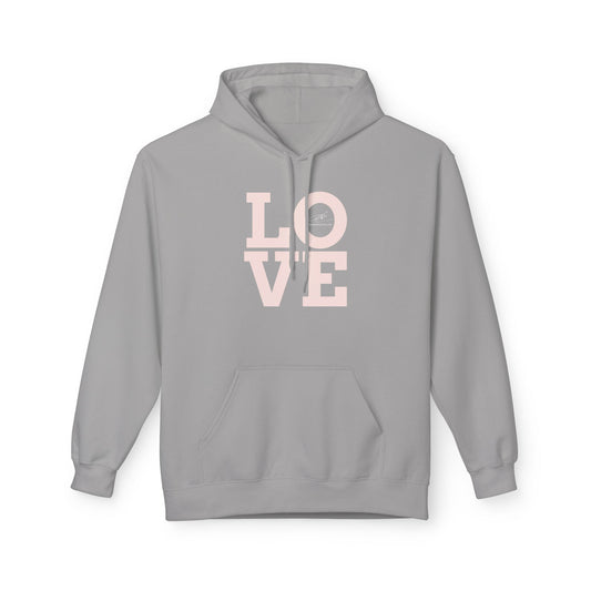 LOVE Block Letter Hoodie — Minimal Pastel Graphic Pullover