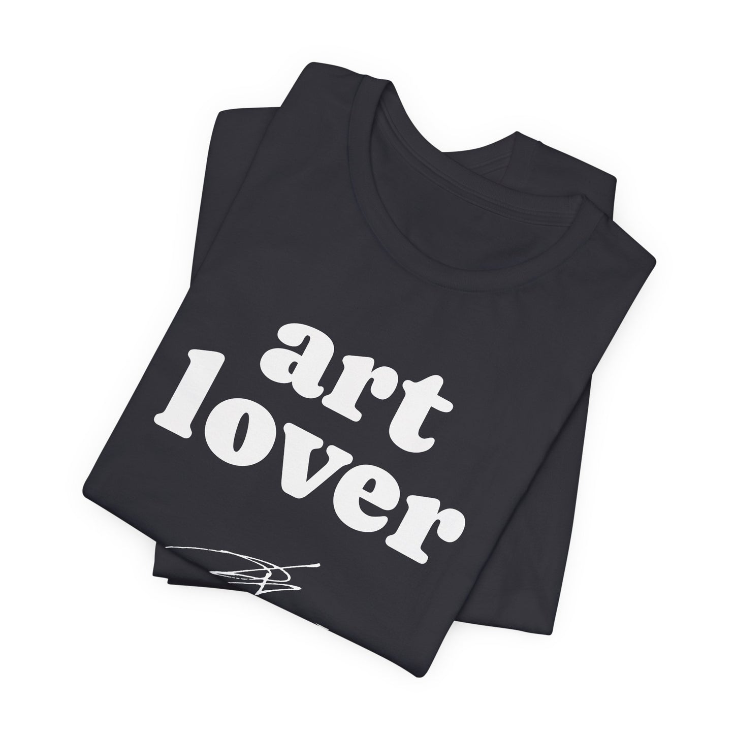 Art Lover Tee — Minimalist White Graphic T‑Shirt