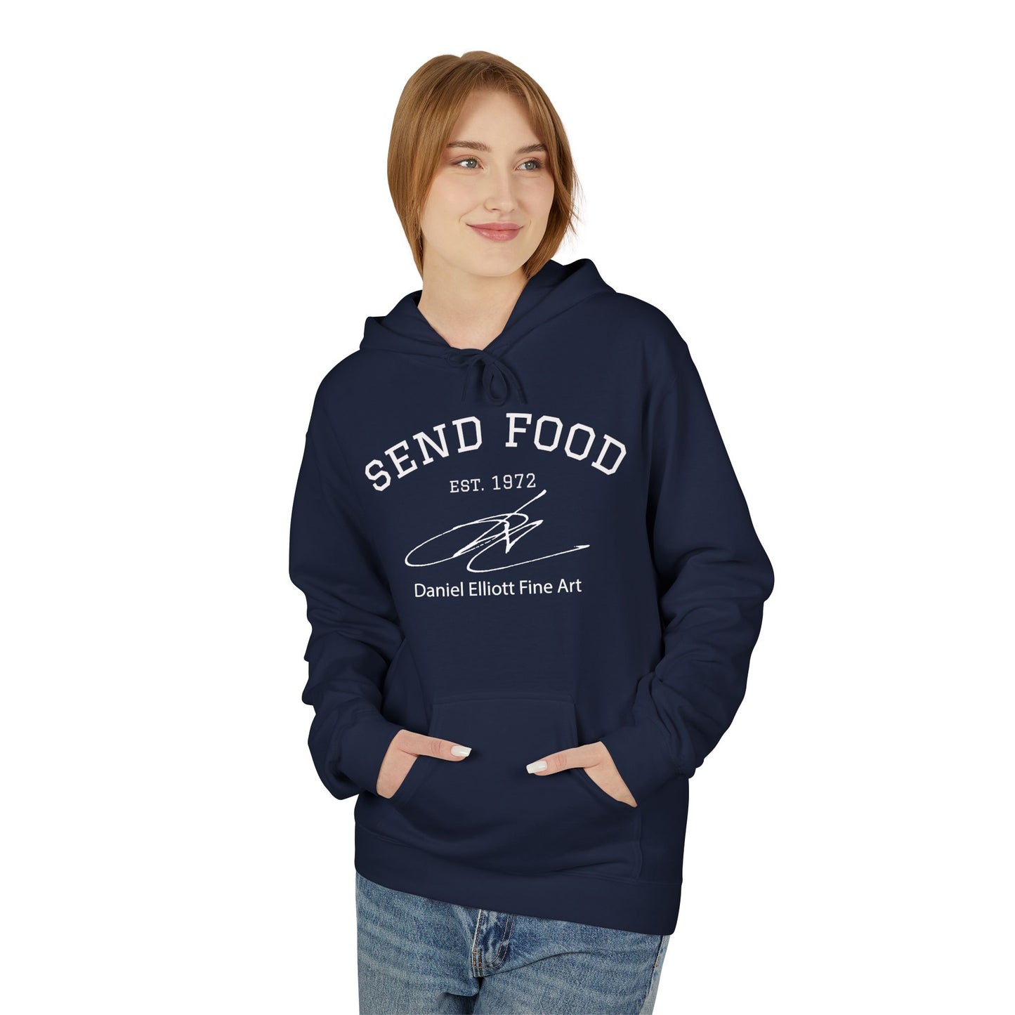 Send Food Hoodie — Casual Graphic Pullover by Daniel Elliott Fine Art