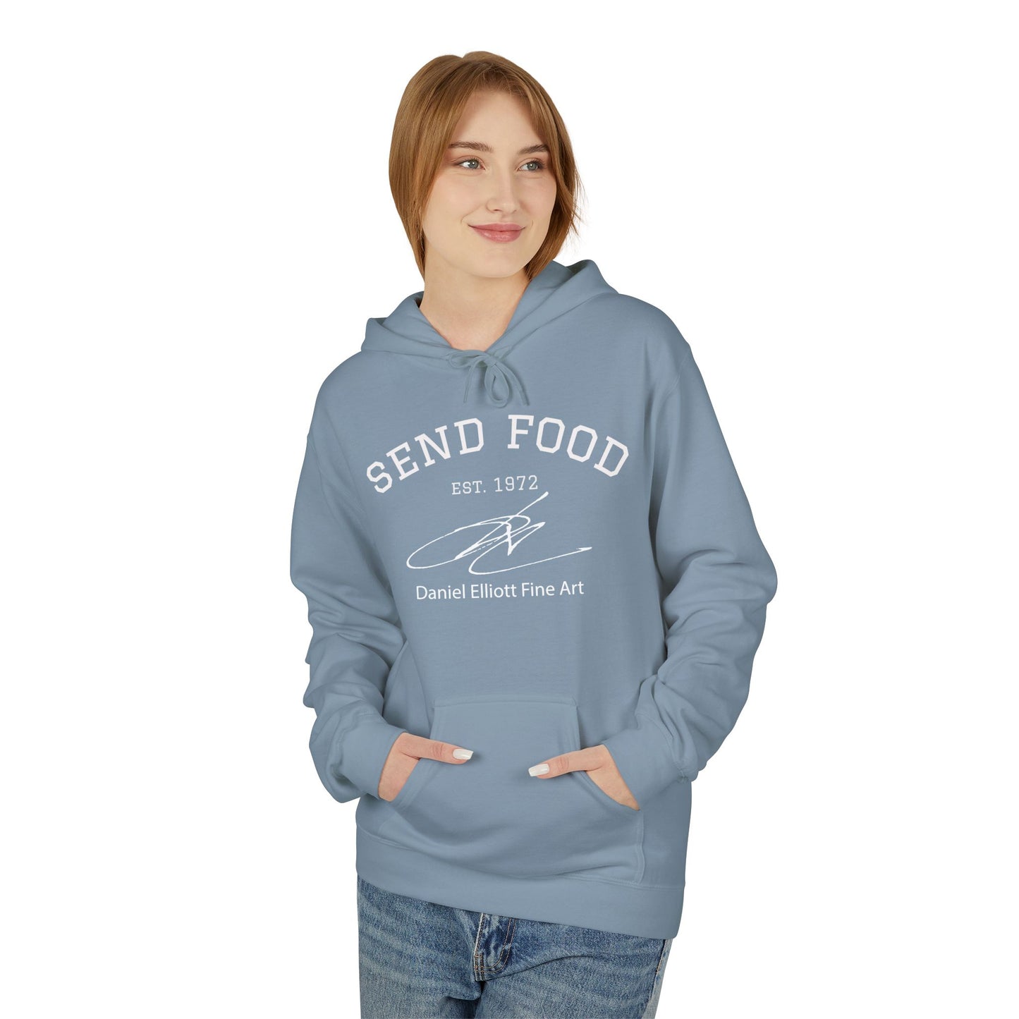Send Food Hoodie — Casual Graphic Pullover by Daniel Elliott Fine Art