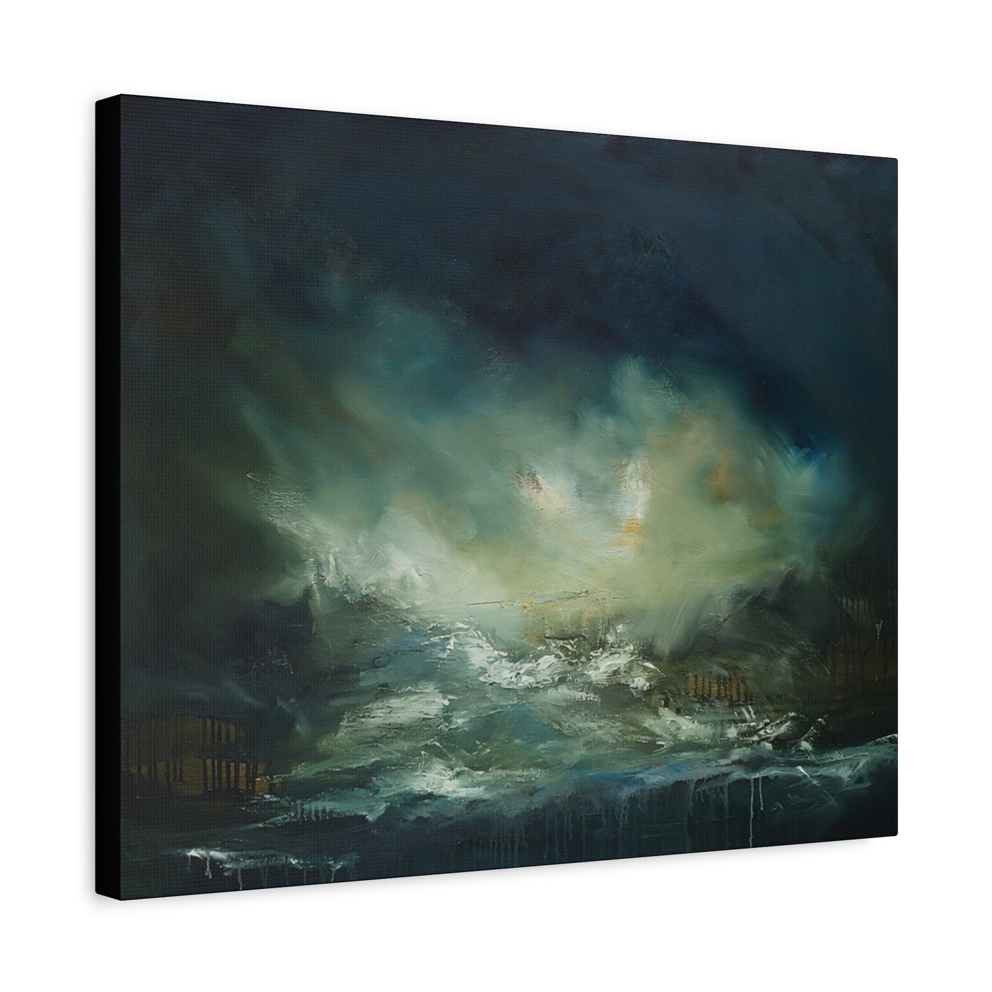 Emergence of Quiet Matte Canvas Print — Moody Seascape Wall Art (Stretched 1.25")