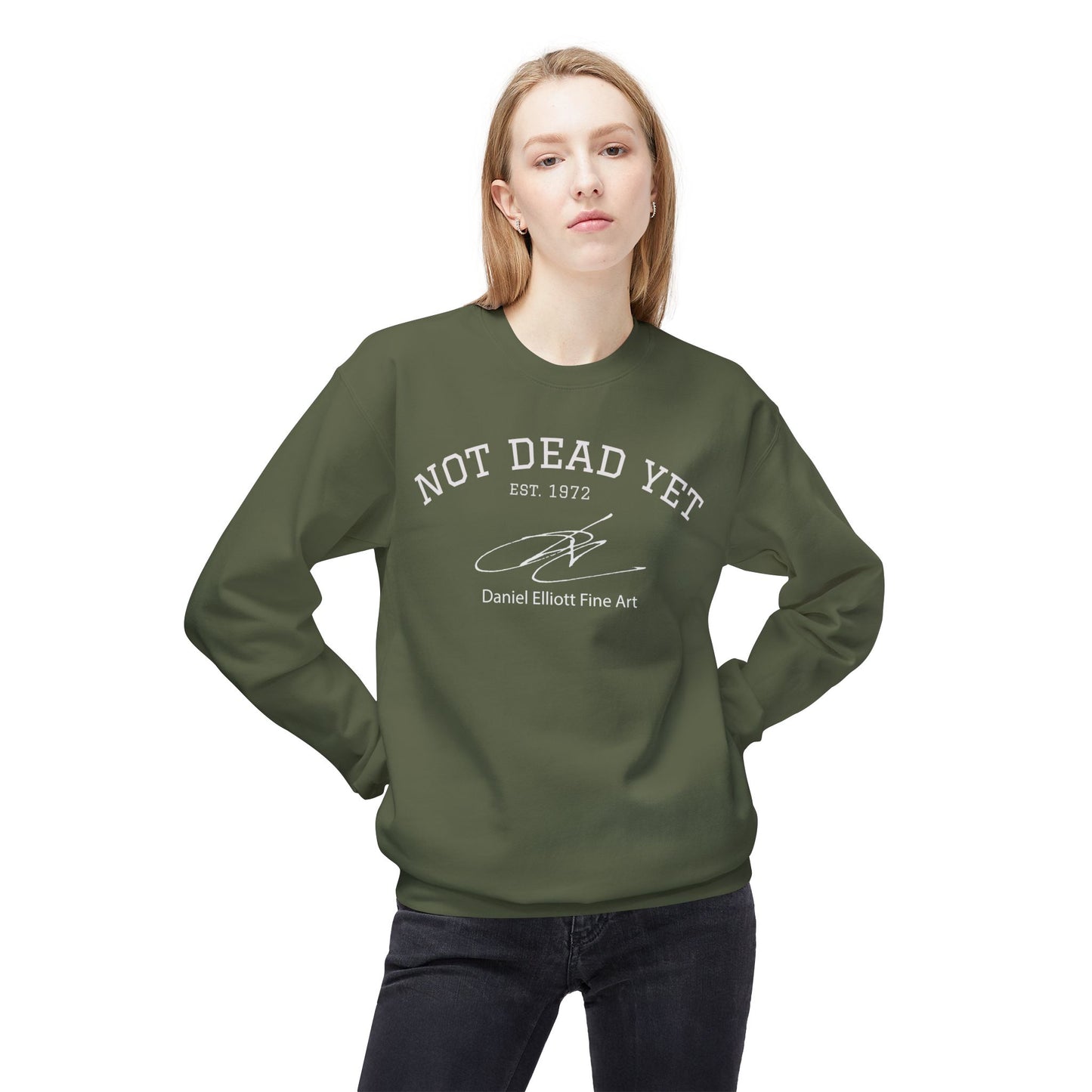 Not Dead Yet Crewneck Sweatshirt — Vintage 'Est. 1972' Casual Graphic Pullover