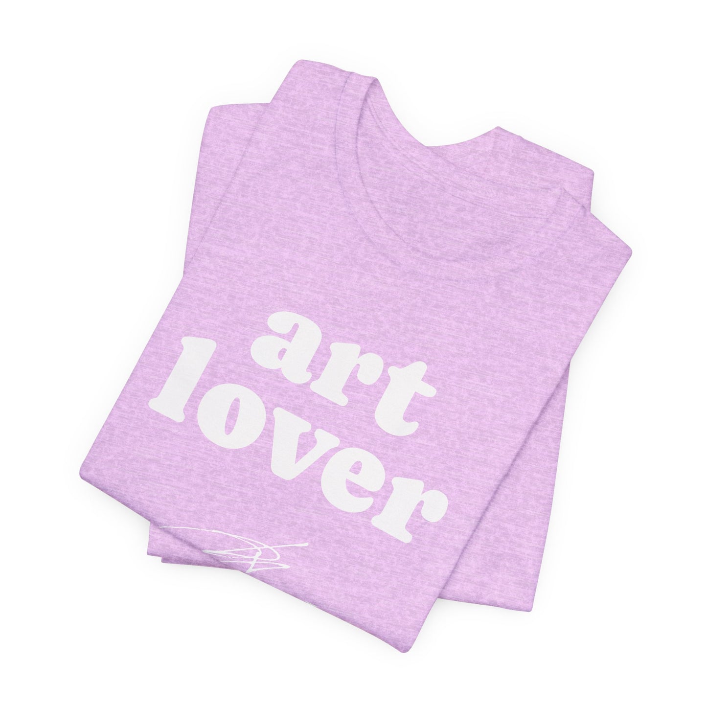 Art Lover Tee — Minimalist White Graphic T‑Shirt