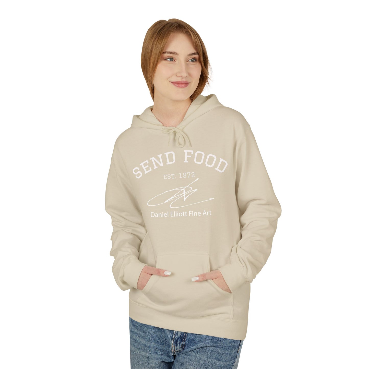 Send Food Hoodie — Casual Graphic Pullover by Daniel Elliott Fine Art