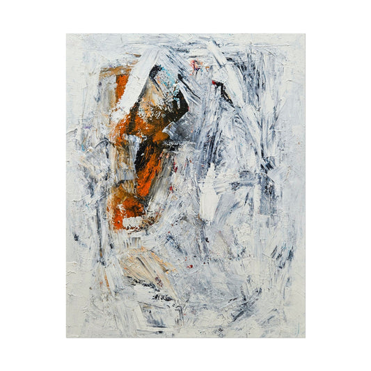Abstract Textured Watercolor Matte Poster — Modern Neutral Wall Art