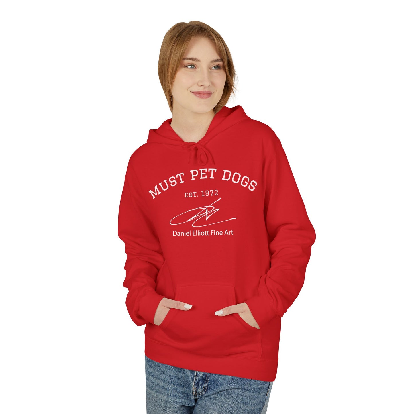 Hoodie - "Must Pet Dogs" Casual Graphic Hoodie | Dog Lover Pullover