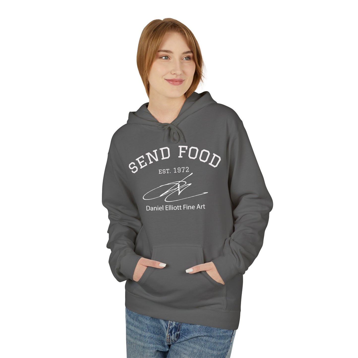 Send Food Hoodie — Casual Graphic Pullover by Daniel Elliott Fine Art