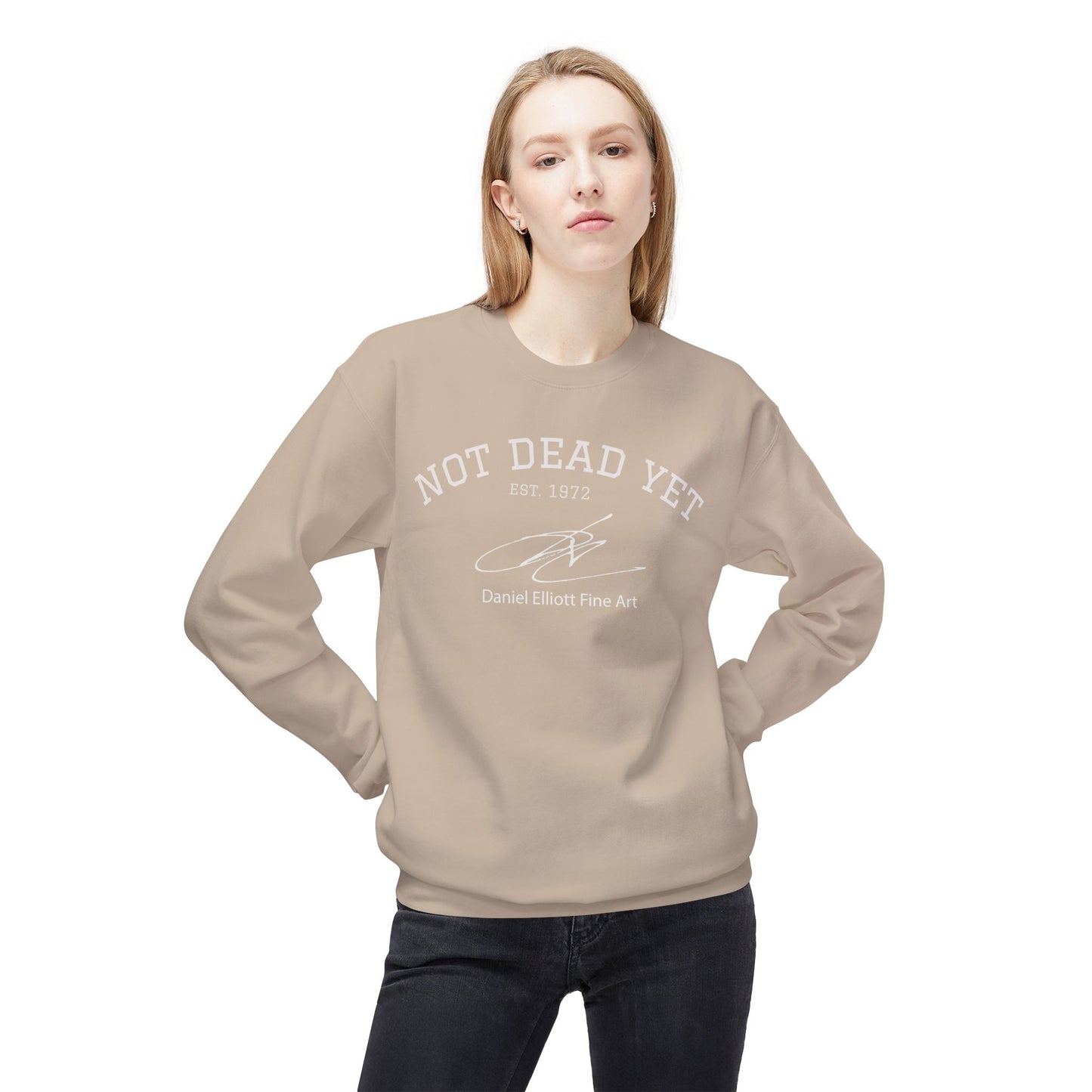 Not Dead Yet Crewneck Sweatshirt — Vintage 'Est. 1972' Casual Graphic Pullover