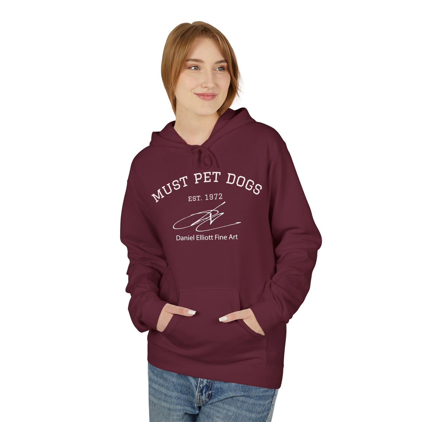 Hoodie - "Must Pet Dogs" Casual Graphic Hoodie | Dog Lover Pullover
