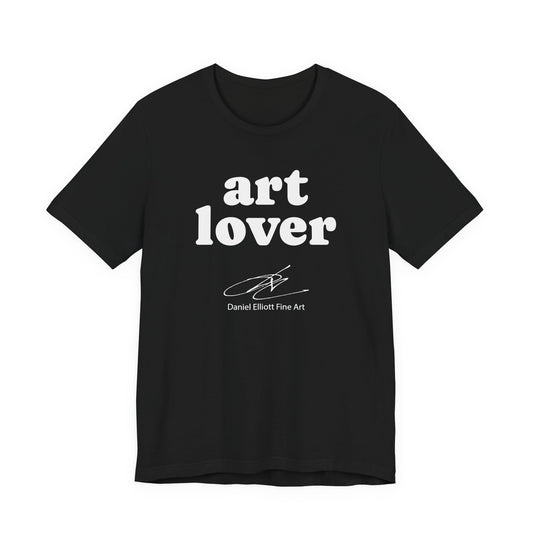 Art Lover Tee — Minimalist White Graphic T‑Shirt