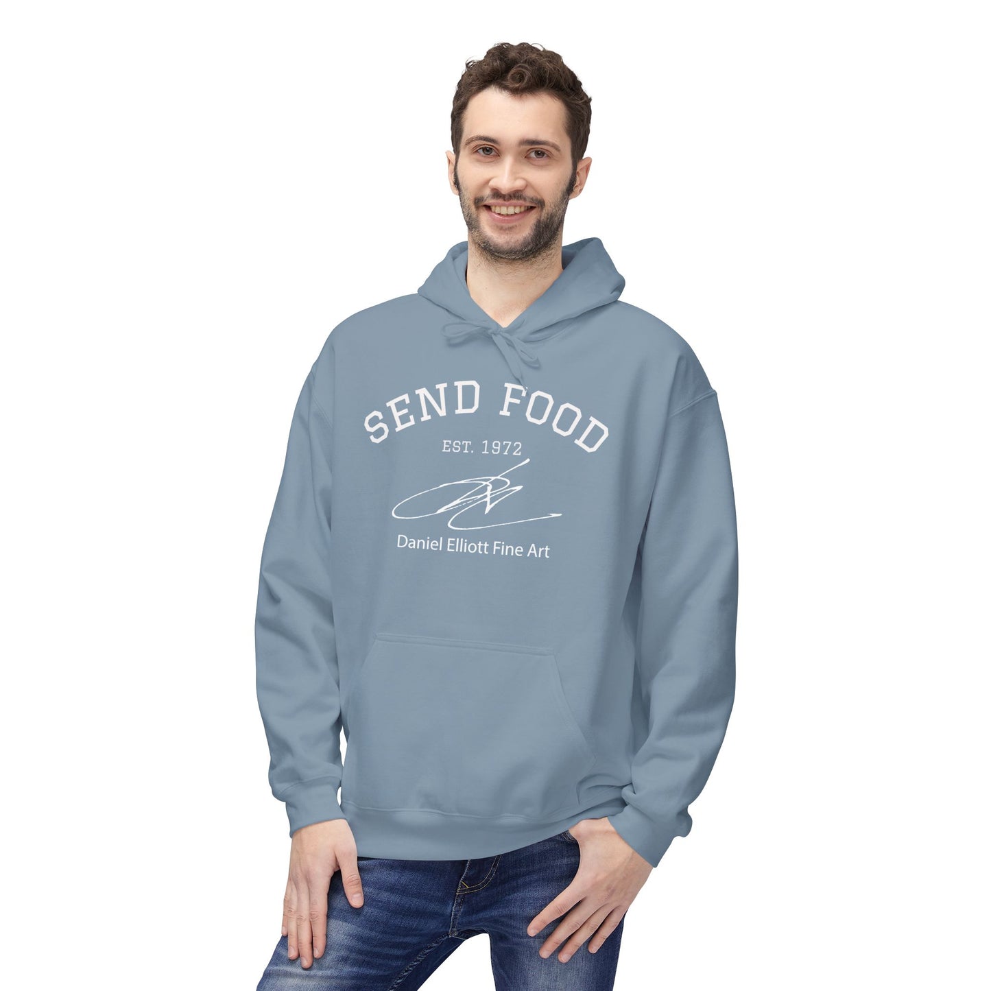 Send Food Hoodie — Casual Graphic Pullover by Daniel Elliott Fine Art
