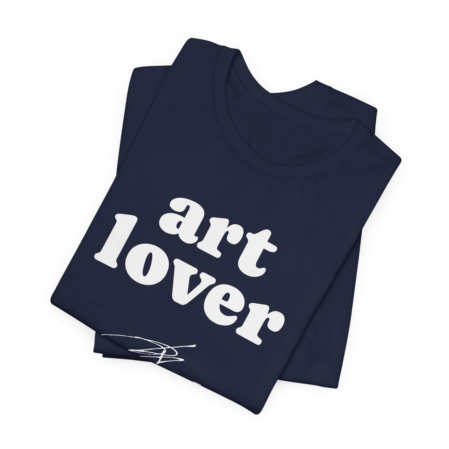 Art Lover Tee — Minimalist White Graphic T‑Shirt