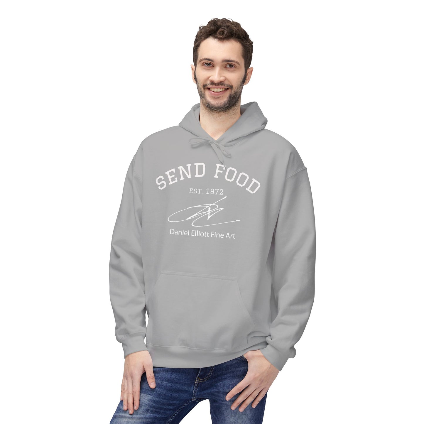 Send Food Hoodie — Casual Graphic Pullover by Daniel Elliott Fine Art