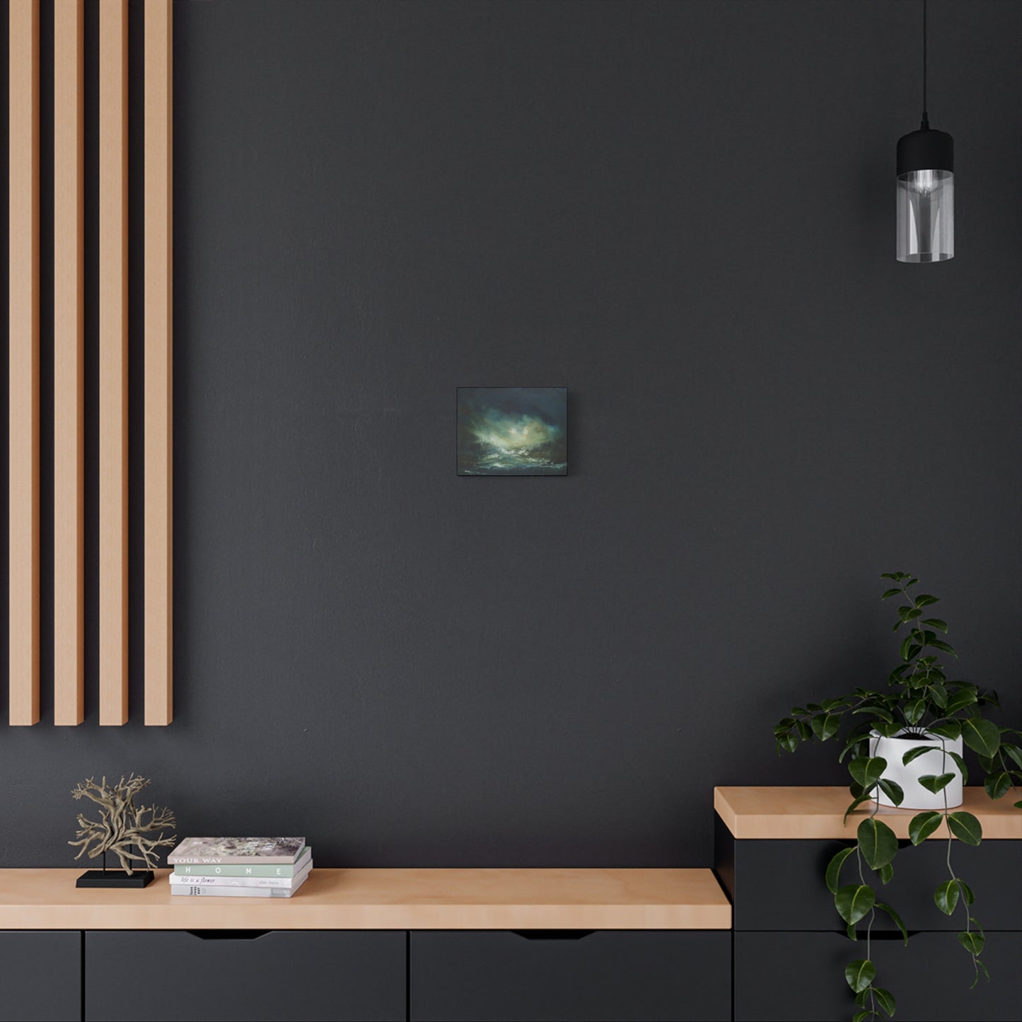 Emergence of Quiet Matte Canvas Print — Moody Seascape Wall Art (Stretched 1.25")